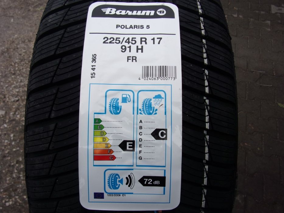 Nowe opony zimowe 225/45/17 Barum gr. Continental 2024r