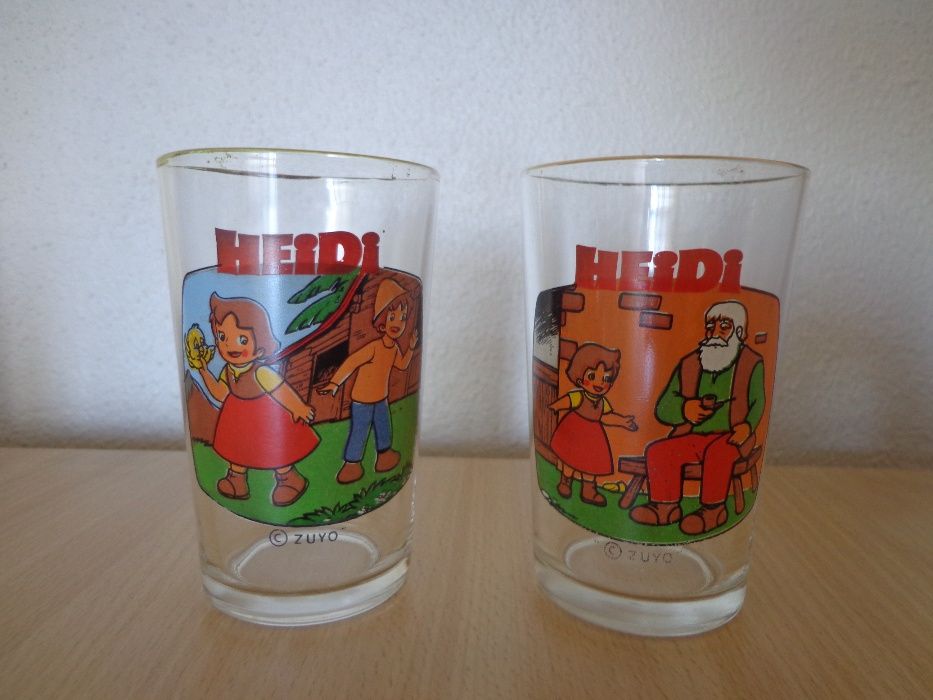 Copos Heidi com desenhos diferentes