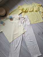 Комплект штани кюлоти Zara + футболка і блузка Mango  10-12p