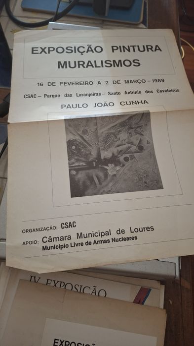Lote programas posters exposições arte plásticas pintura anos 80