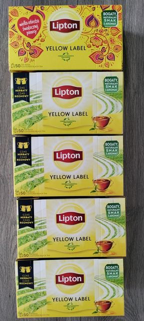 7 x Herbata Lipton Yellow Label 50 szt.