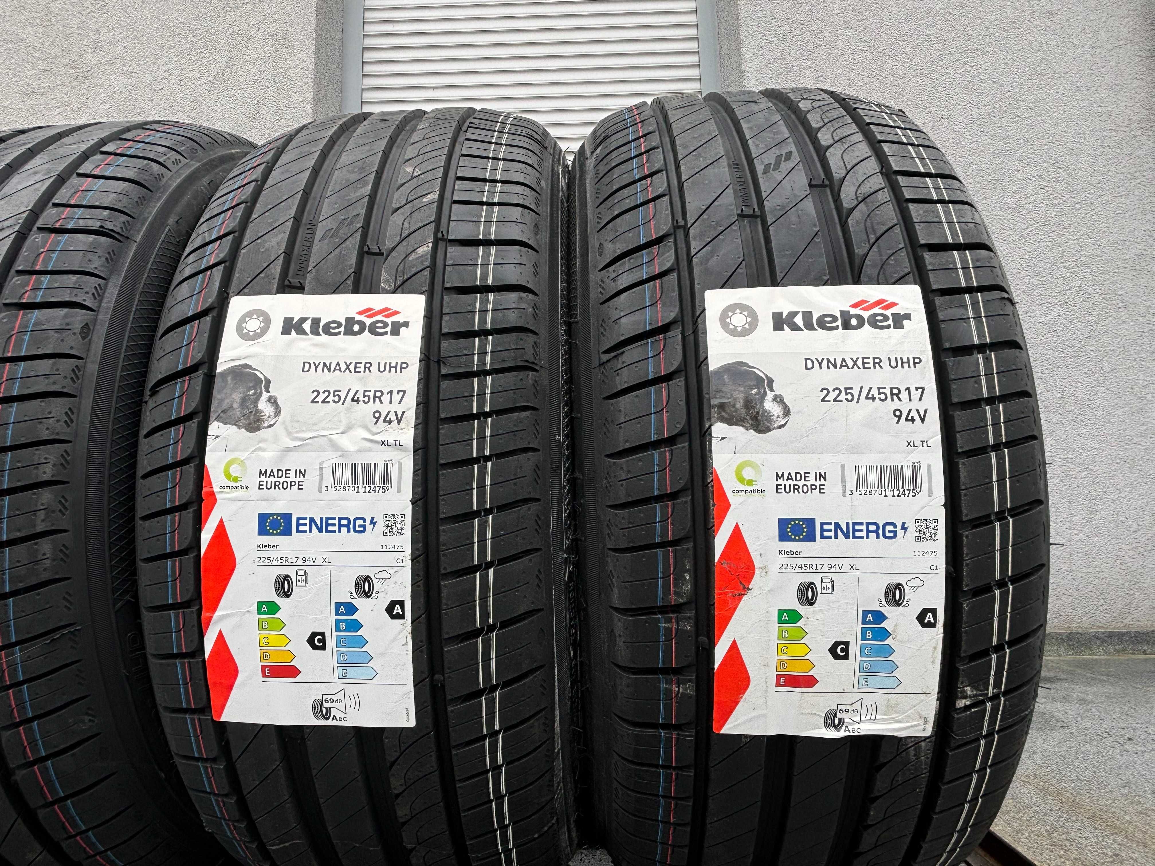 4szt letnie NOWE 225/45R17 Kleber Dynaxer UHP 94V XL C,A,69db Gwarancj