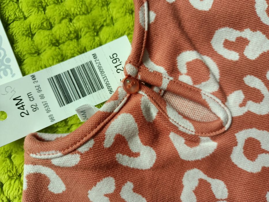 Sukienka panterka na dziewczynkę 92 cm