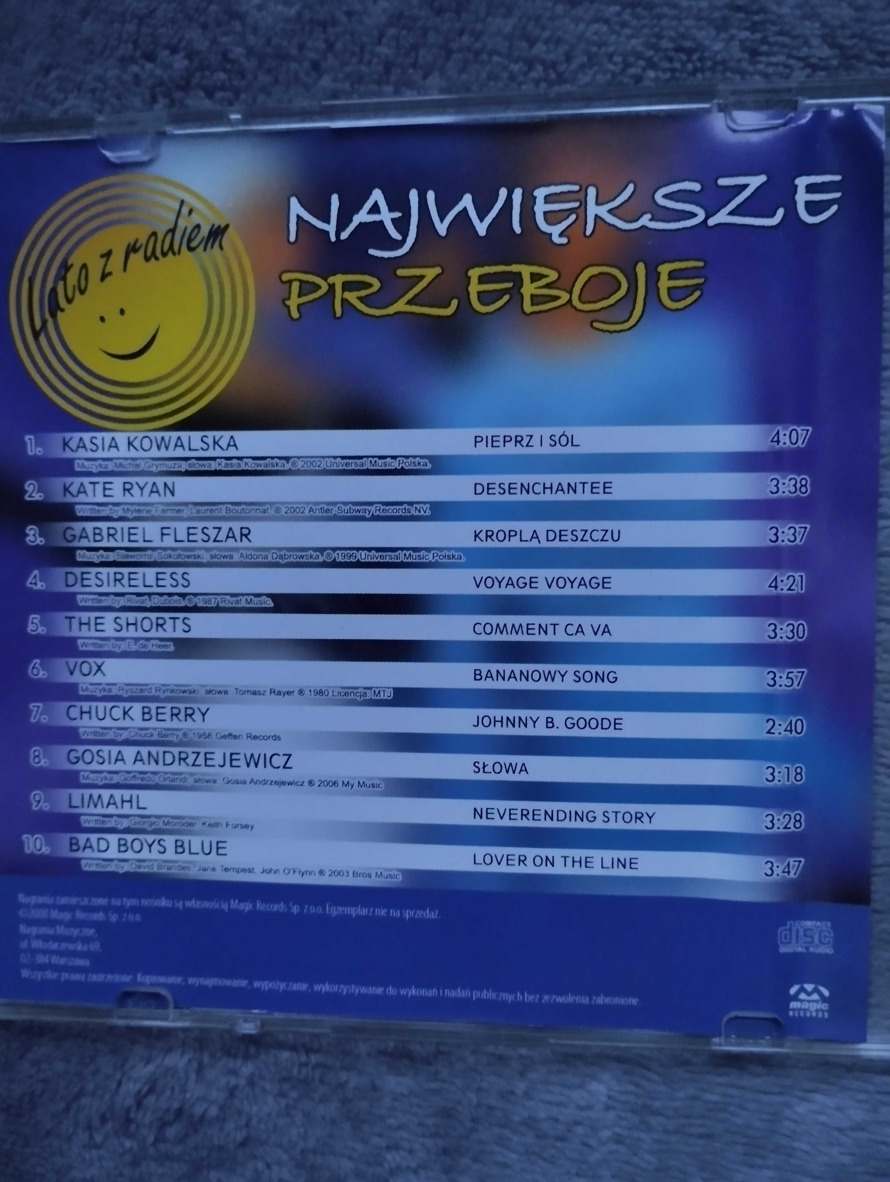 Największe przeboje lata z radiem płyta CD