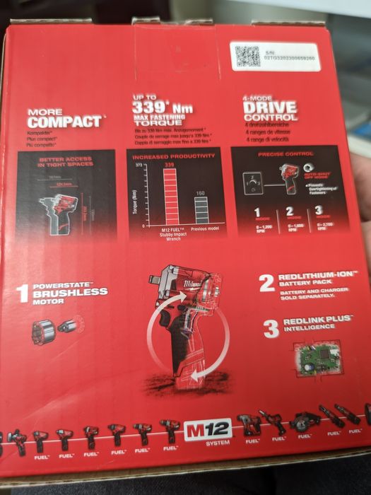 Klucz udarowy Milwaukee M18 FIW2F12-0X 339NM