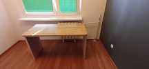 Biurko Max Modern 130cm Perska Perła /Dąb