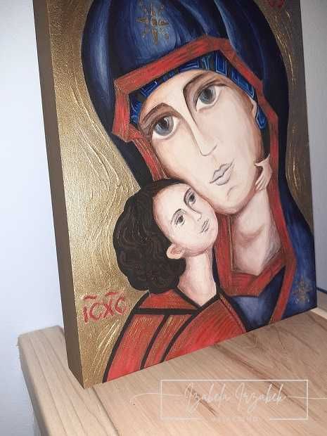 Obraz ikona Matka Boska Miłująca 15x20 cm