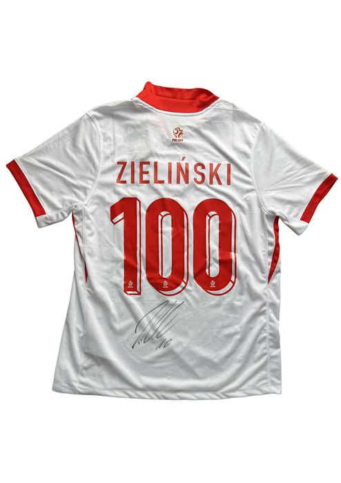 Piotr Zieliński Inter Mediolan koszulka reprezentacji z autografem