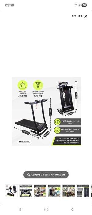 Passadeira de corrida dobrável