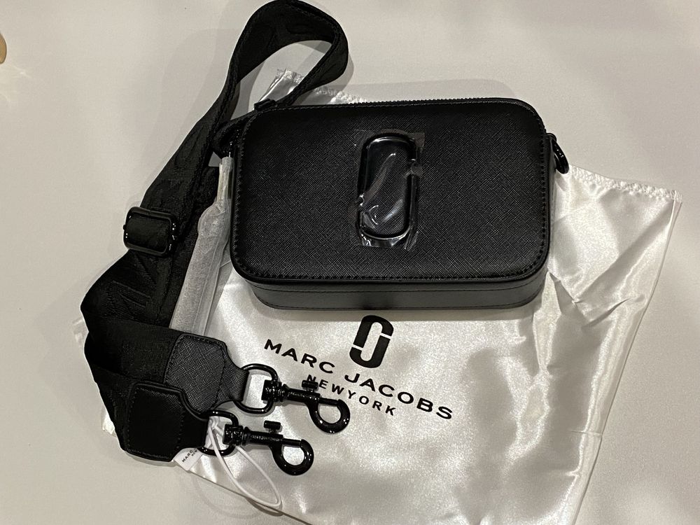 Сумка Marc Jacobs total black крос-боді марк джейкобс чорна