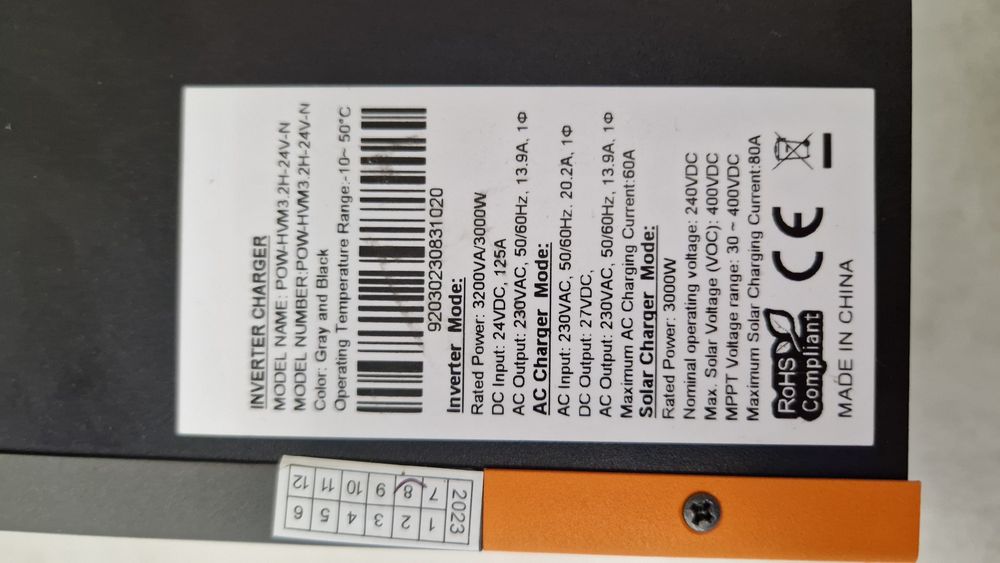 Гібридний сонячний інвертор PowMr 3.2kw 24v POW-HVM3.2H-24V-N