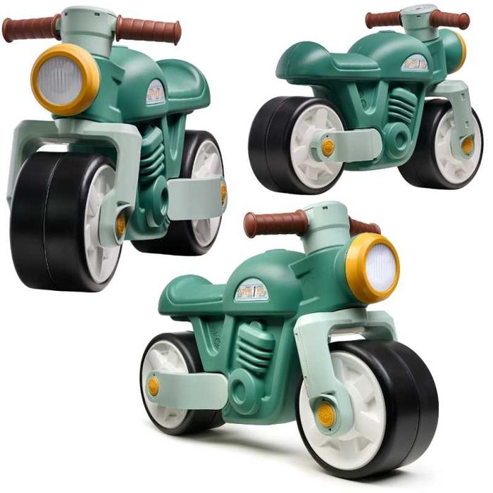 Jeździk Biegowy Ciche Koła Motor Prem1er Retro Zielony 12+