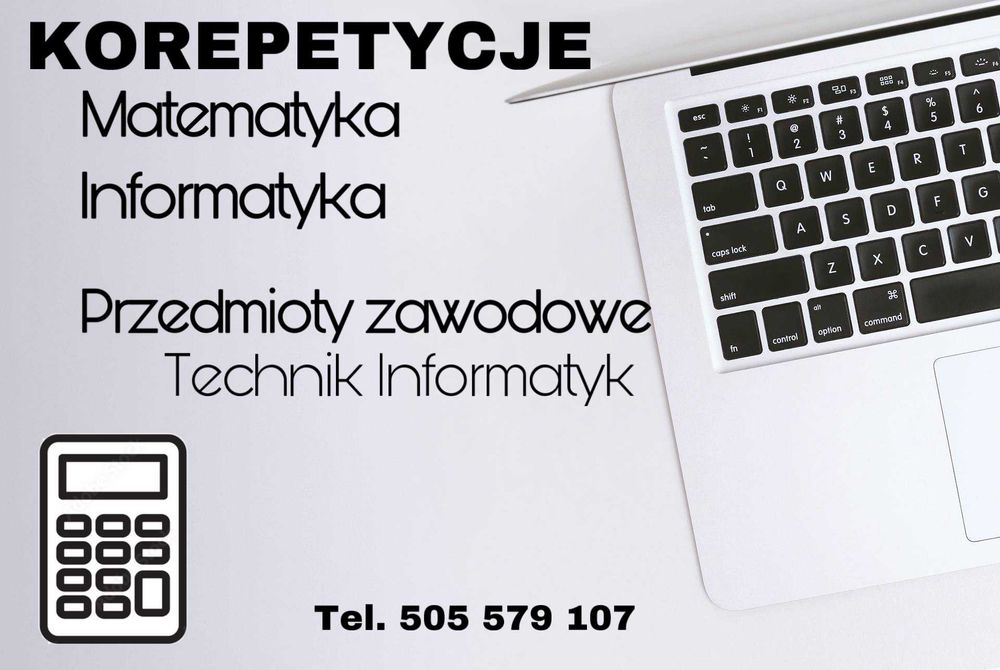Korepetycje z p. zawodowych t.informatyk, informatyki i matematyki