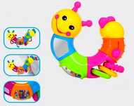 Развивающая игрушка Гусеница-логика с прорезывателем