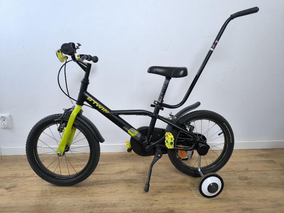 Rowerek dziecięcy Btwin 500 Dark Hero 16" Czarny stan idealny.