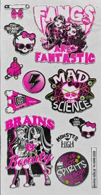 Różowe naklejki Monster High Stickers Boo