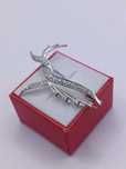 Złota Broszka Brocha Z 24 Diamentami Białe Złoto PR.585 14K 3090/08
