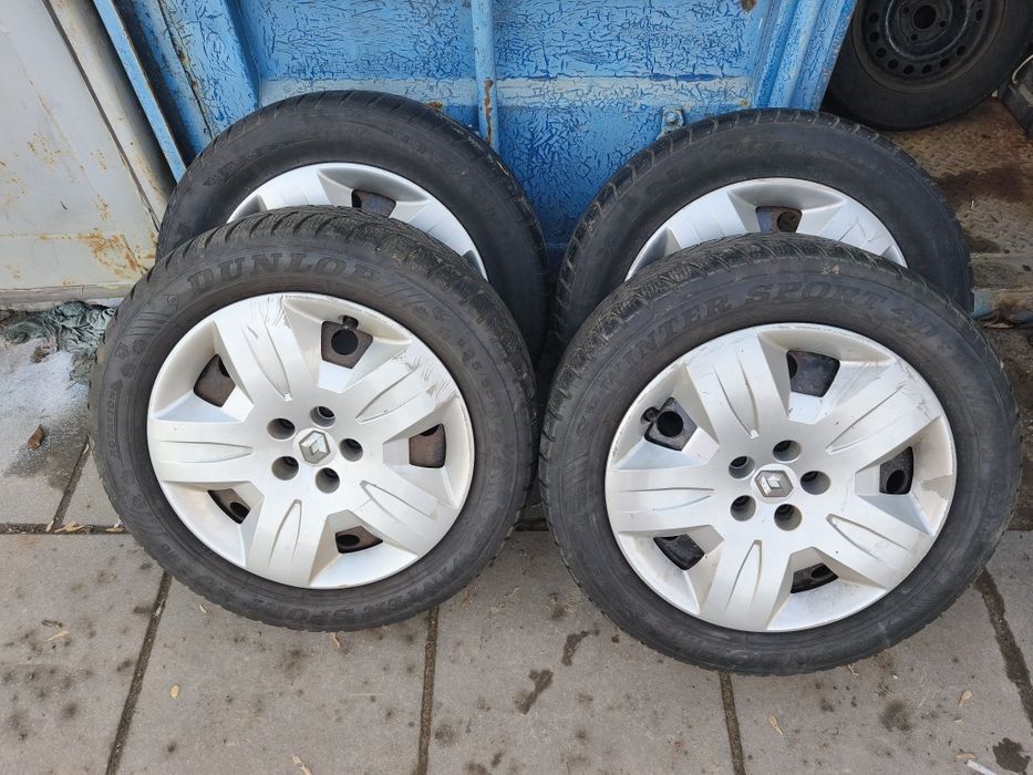 Opony zimowe 225/55/17 i 235/55/17, na felgach + kołpaki