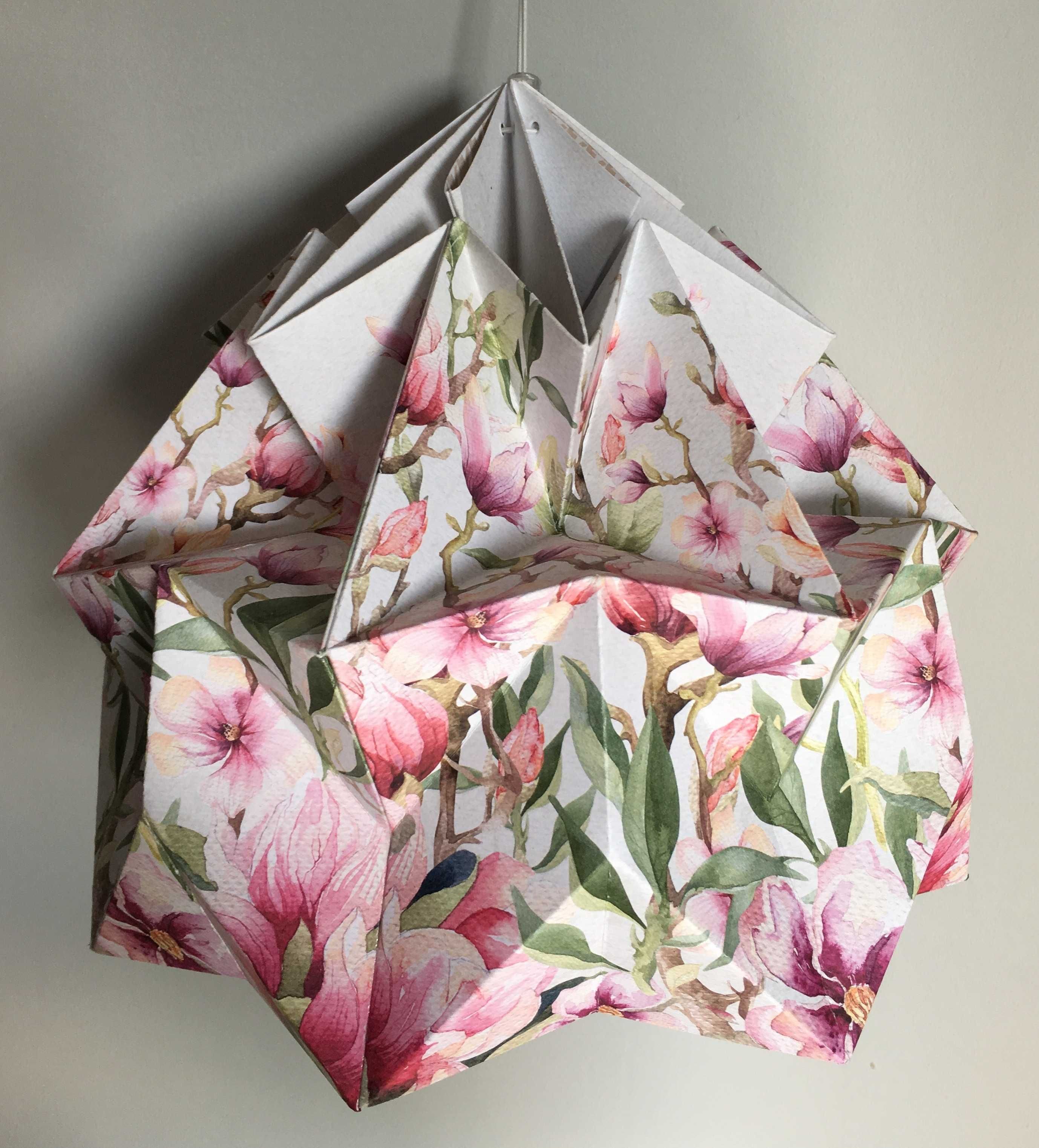 Abażur lampa klosz papierowy origami origamilamp