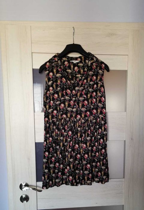 New Look kolorowa sukienka/ tunika w ciasteczkowy motyw S 36