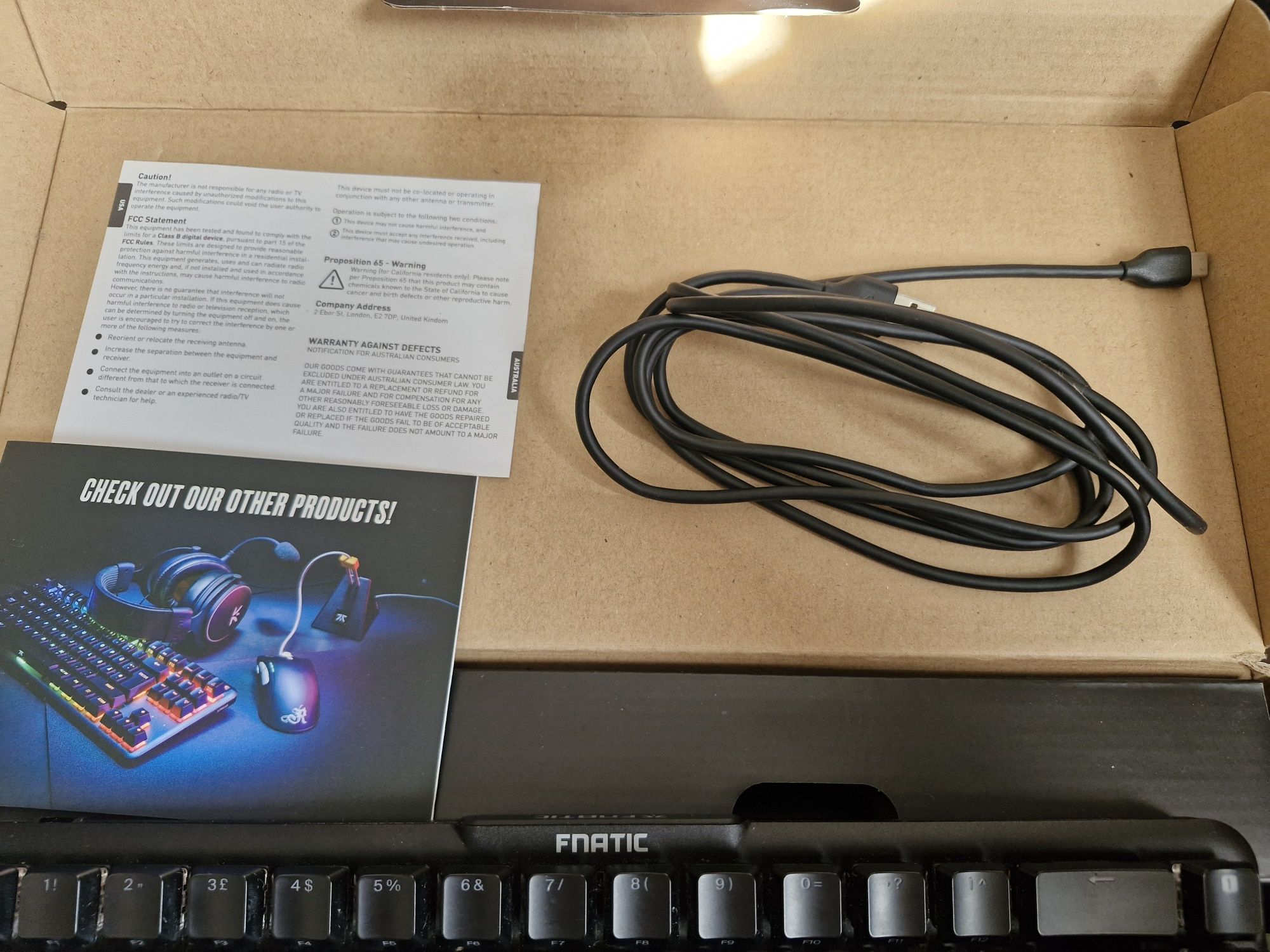 Klawiatura mechaniczna FNATIC STREAK65 Do gier RGB LED