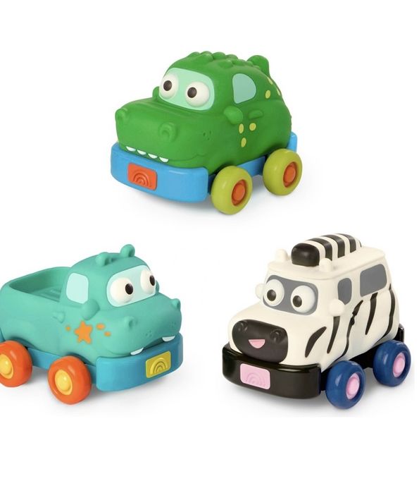 НАБІР 3 інерційні машинки Батат Battat Сафарі Сафари крокодил зебра