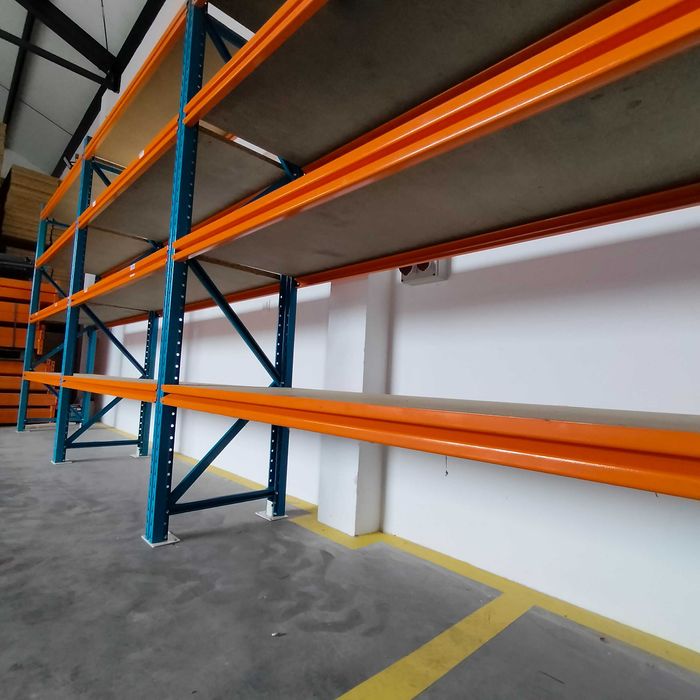 Regał magazynowy półkowy H270cm x 80cm trwały trawers 190cm 4 półki