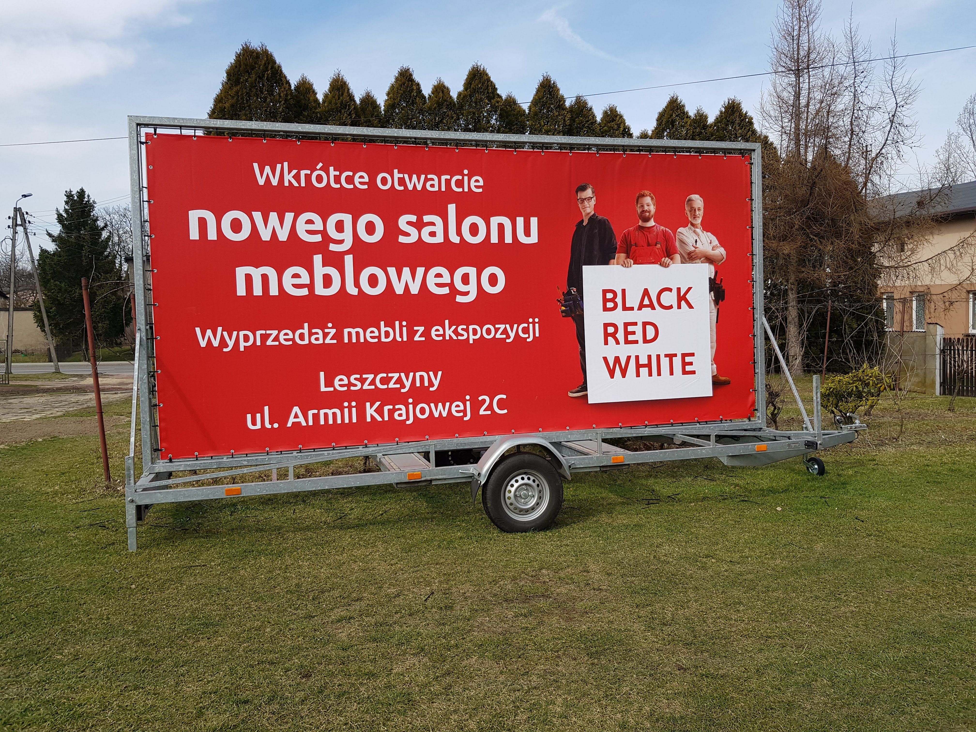 Reklama mobilna Przyczepa reklamowa Baner Billboard Wynajem Reklamy