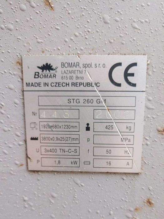 przecinarka piła taśmowa do metalu Bomar STG 260 GM
