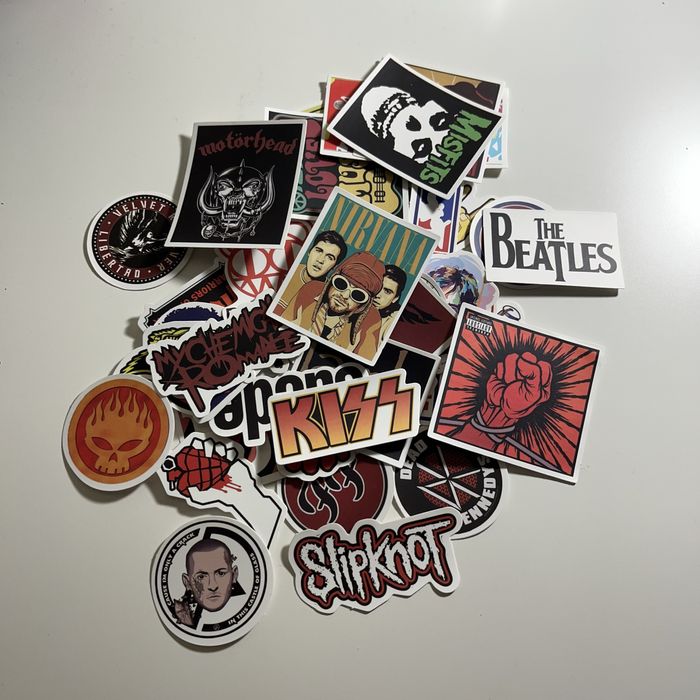 Stickers Autocolantes Bandas de Rock Variados Nirvana Kiss