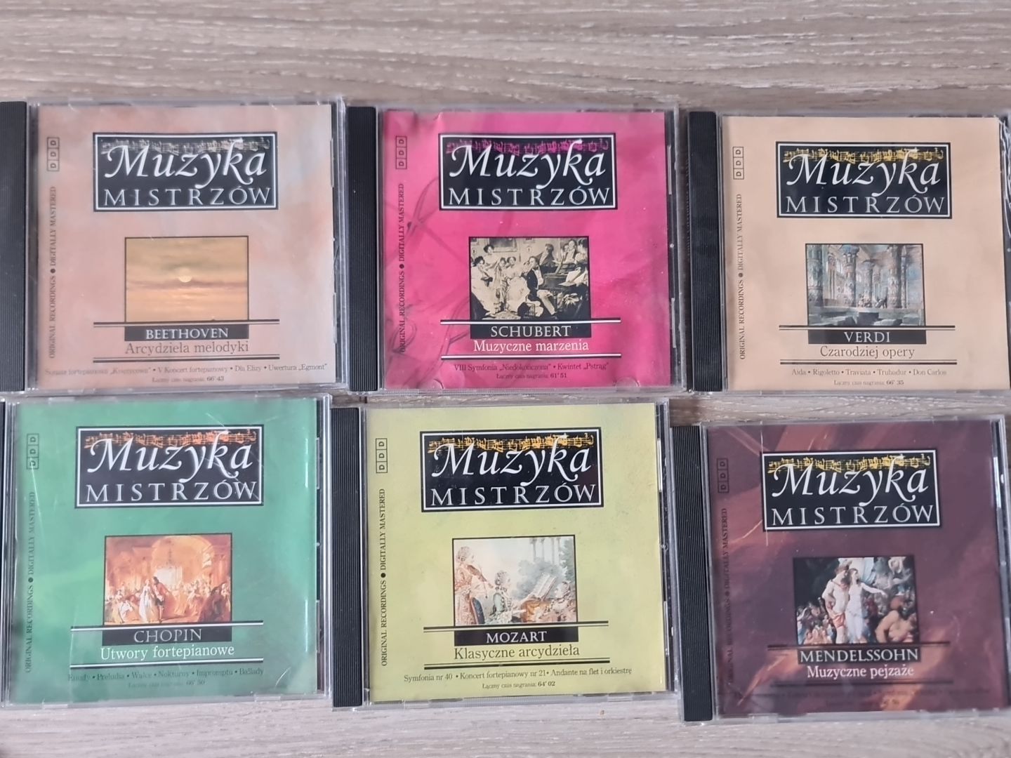 Zestaw płyt CD 36 z muzyka klasyczna Mistrzów Mozart Chopin Beethoven