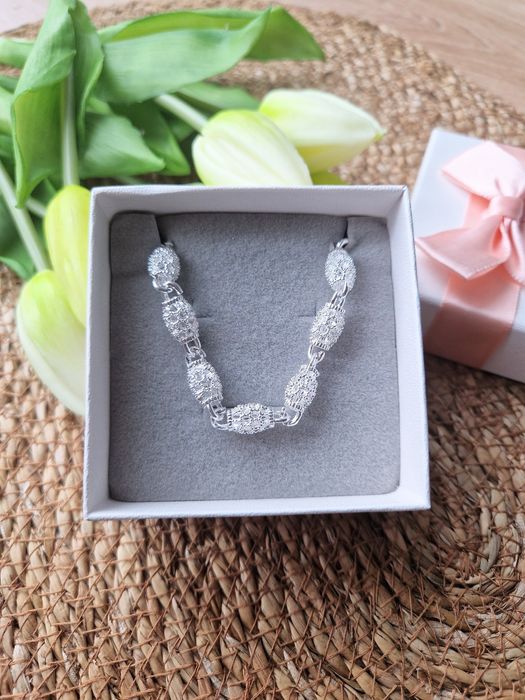 Nowa bransoletka srebrna 925 w pudełku prezentowym na prezent