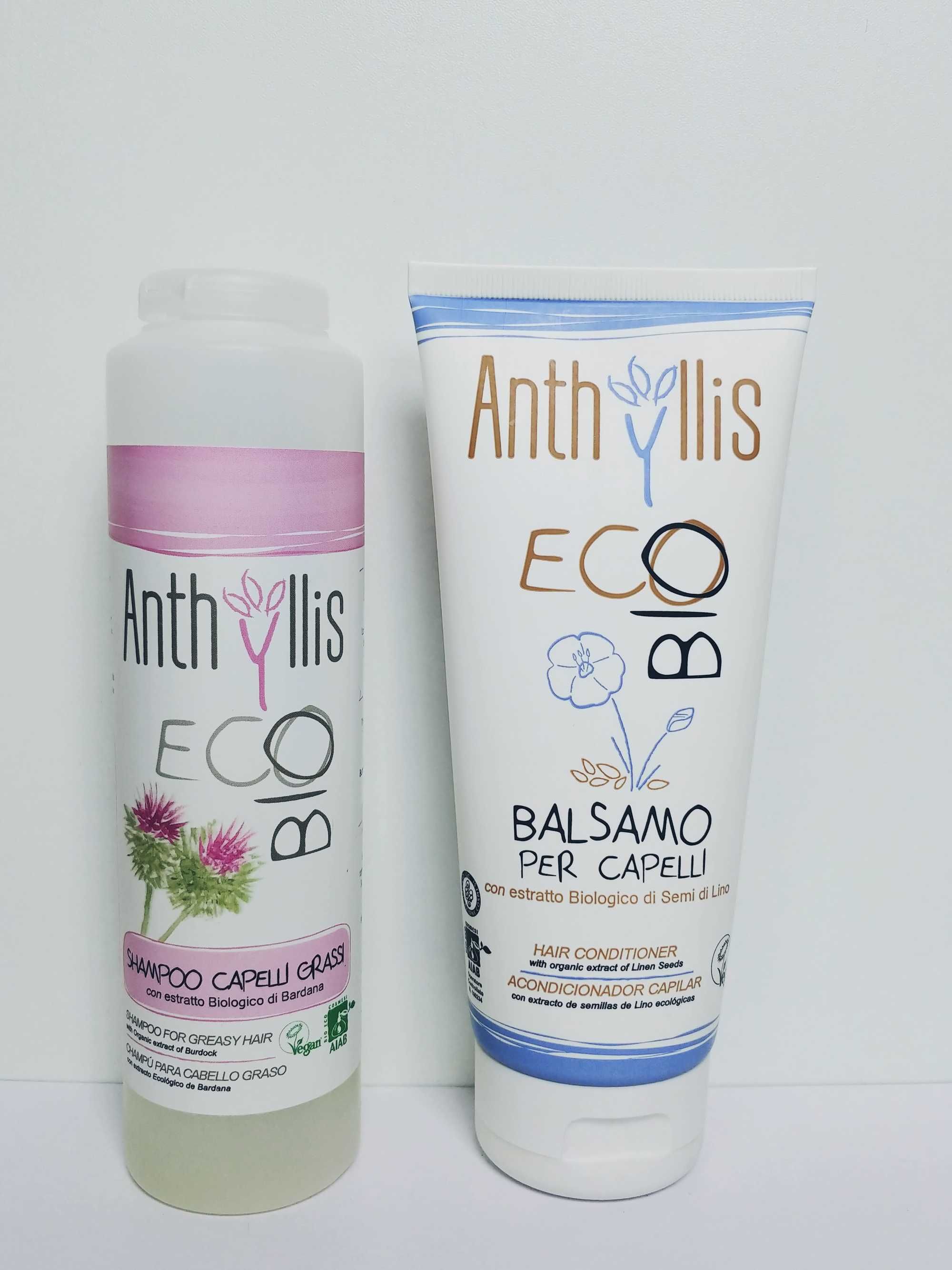 Anthyllis Eco, szampon do włosów tłustych + odżywka, używane