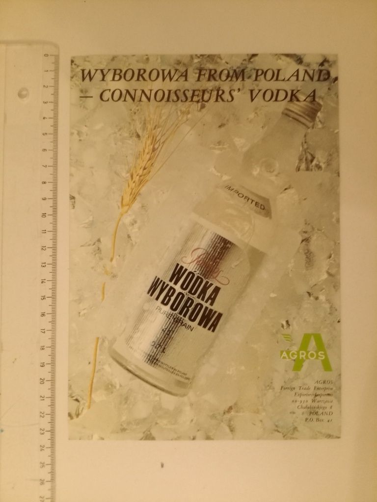 Reklama Wódka Wyborowa z 1982 roku