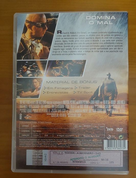 DVD Riddick a ascensão