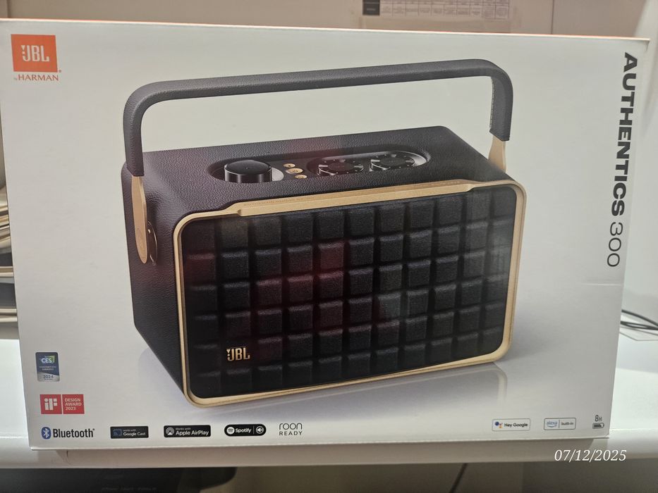 Coluna Bluetooth JBL AUTHENTICS A300 (Autonomia: Até 8 h - Preto)