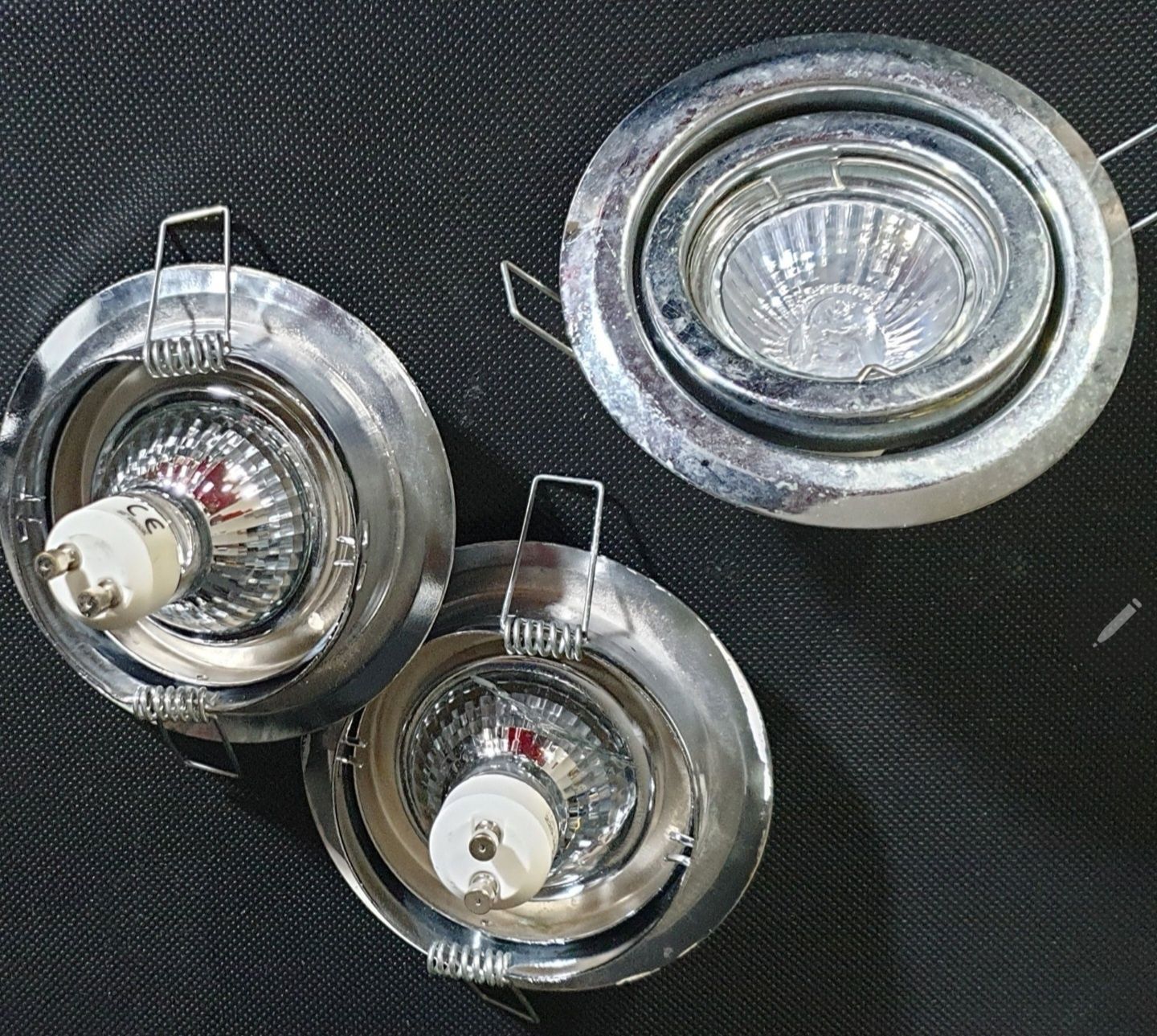 OPRAWA OCZKO halogen Led sufitowa otwór 73 fi96 chrom inox srebrne 3sz