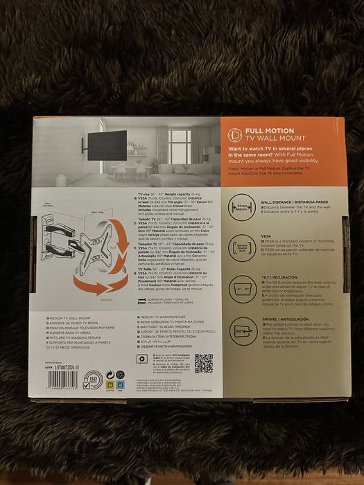 Suporte TV parede flexivel Mitsai 26” - 42”