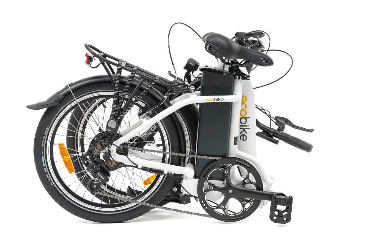 Rower elektryczny EcoBike Even White 15,5 - Składak Bateria