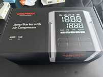 Wolfbox jump starter with air comresor