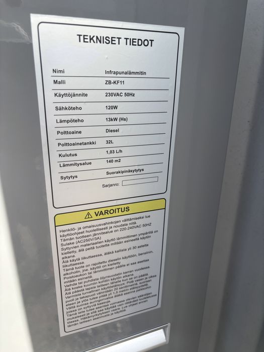 Nagrzewnica olejowa na podczerwień 13KW Flamitron
