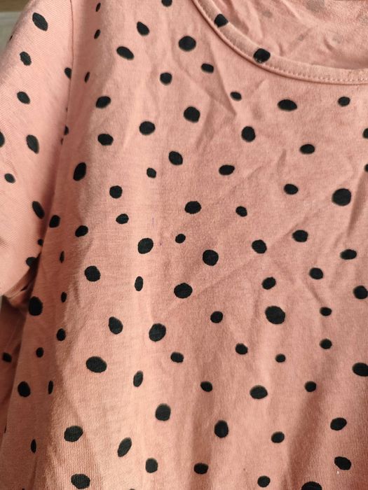 Sukienka kropki 134/140 H&M krótki rękaw