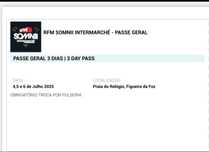 Passe Geral RFM SOMNII 3 dias