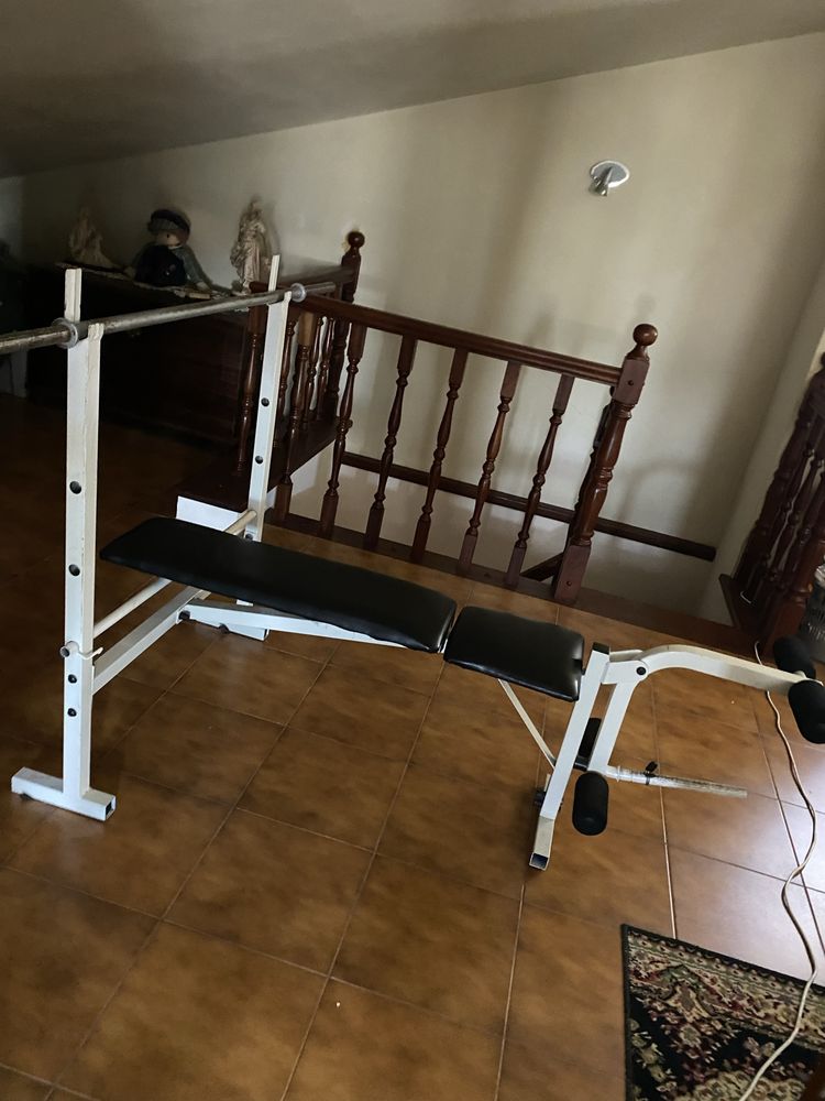 Banco de musculação+barra de supino