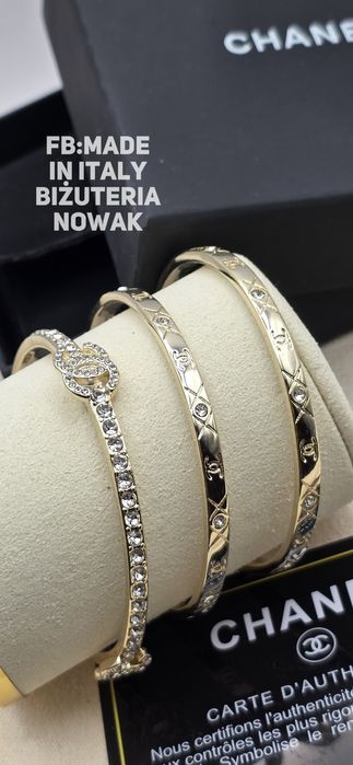 Bransoletka chanel cyrkonie 3sztuki