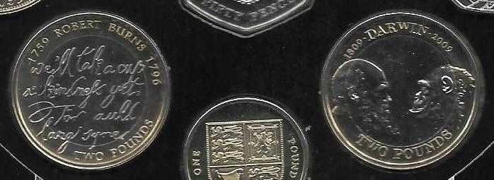 Inglaterra - - - "Carteira Anual BNC-2009" - - - - - Moedas