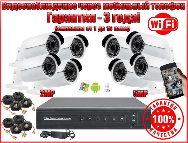 Комплект камеры видеонаблюдения/Відеонагляд/Система відеоспостереження
