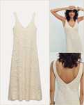 Трикотажное вязаное платье zara M