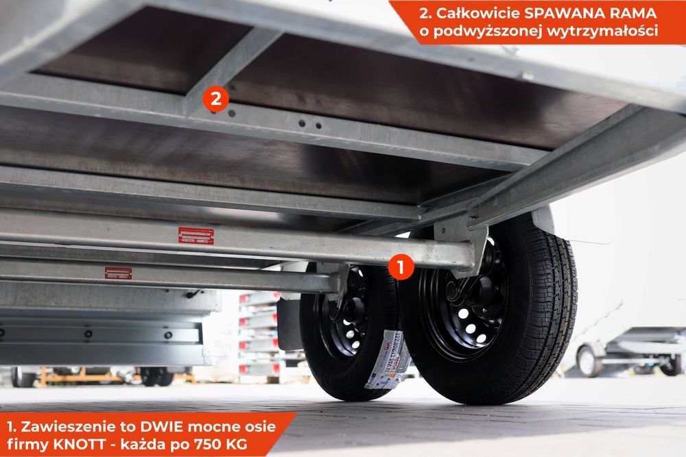 SOLIDNA przyczepka 2 osiowa VESTA LIGHT 25DA  251 x131x38 spawana nowa