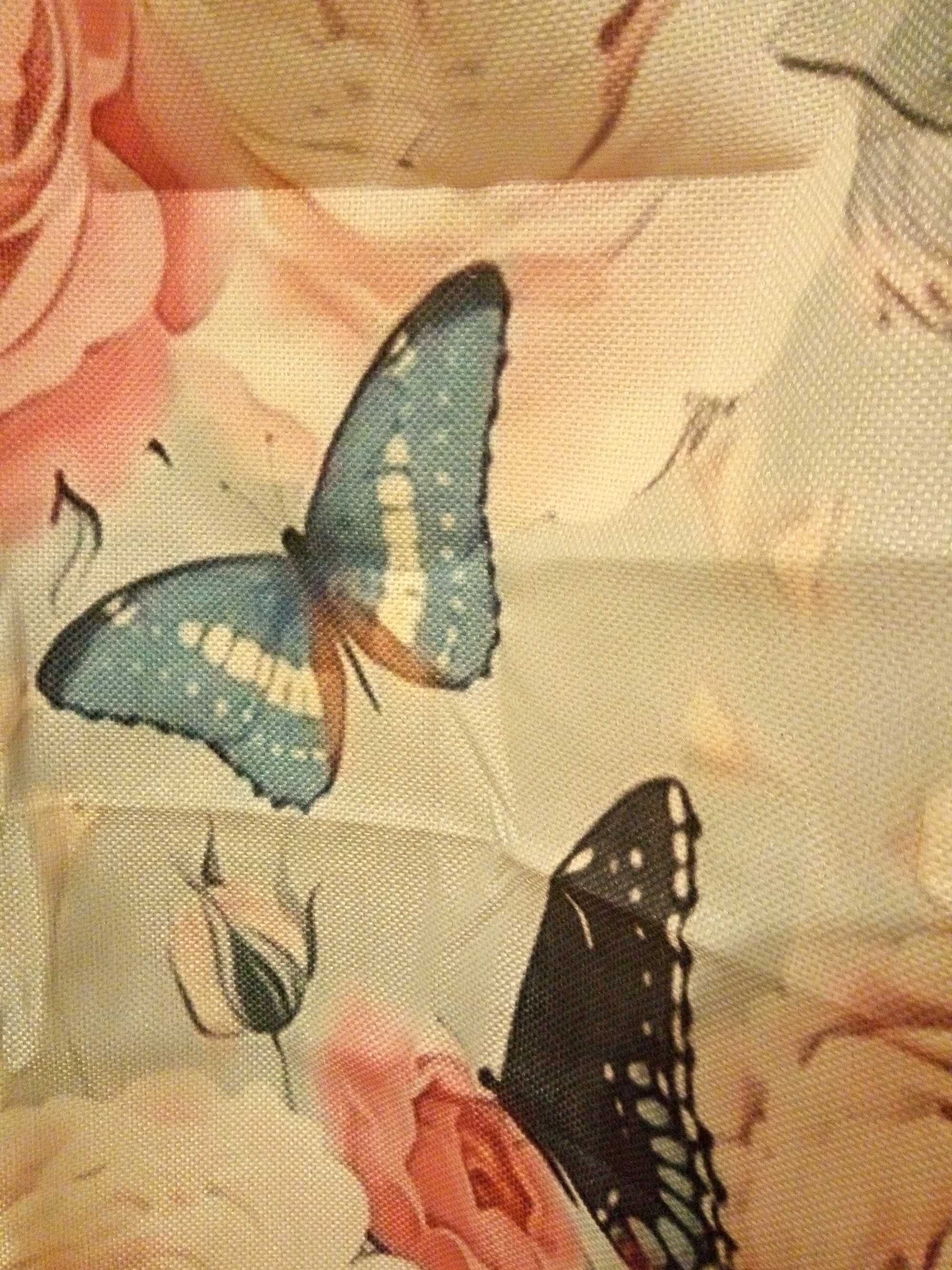 Nieuż4ywany fartuch kuchenny kwiaty-motyle,fartuszek prezent